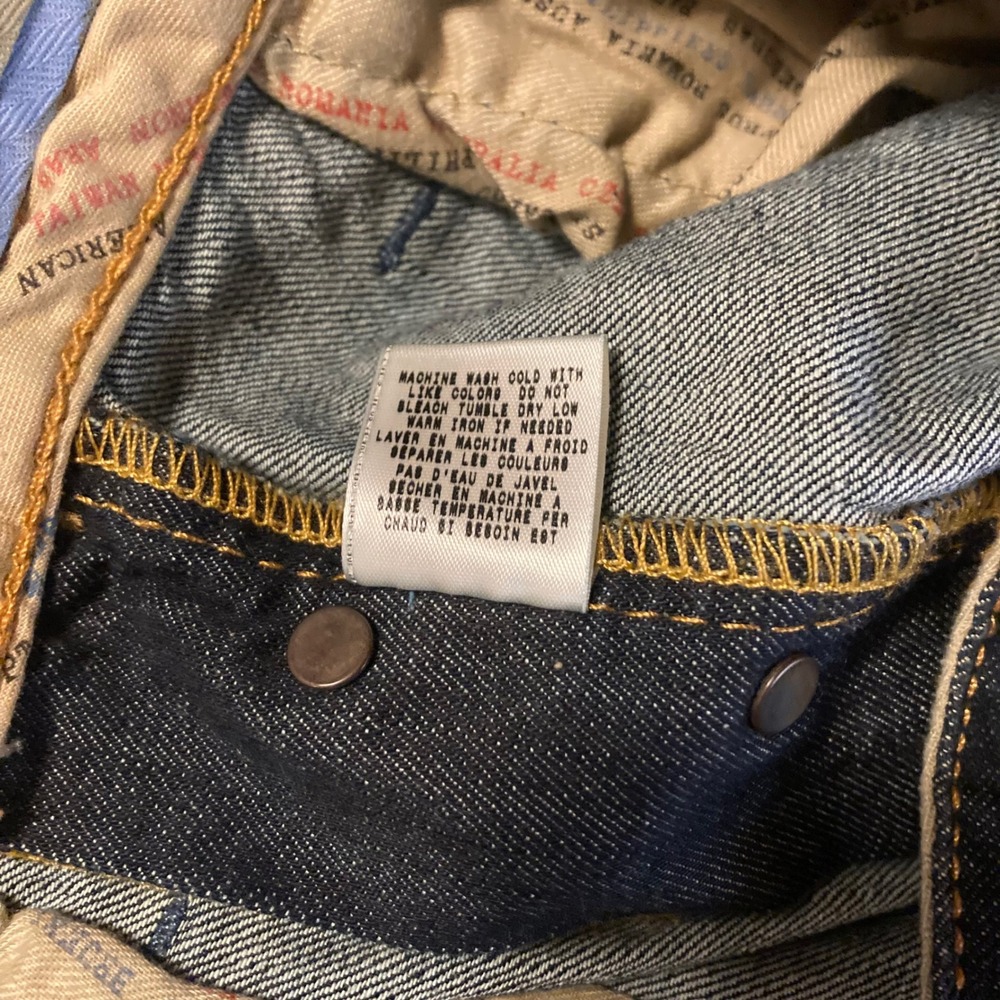 Guess Premium Pasadena Straight Leg Jeans Mens 32 Dark Wash Indigo Streetwear - Picture 9 of 9